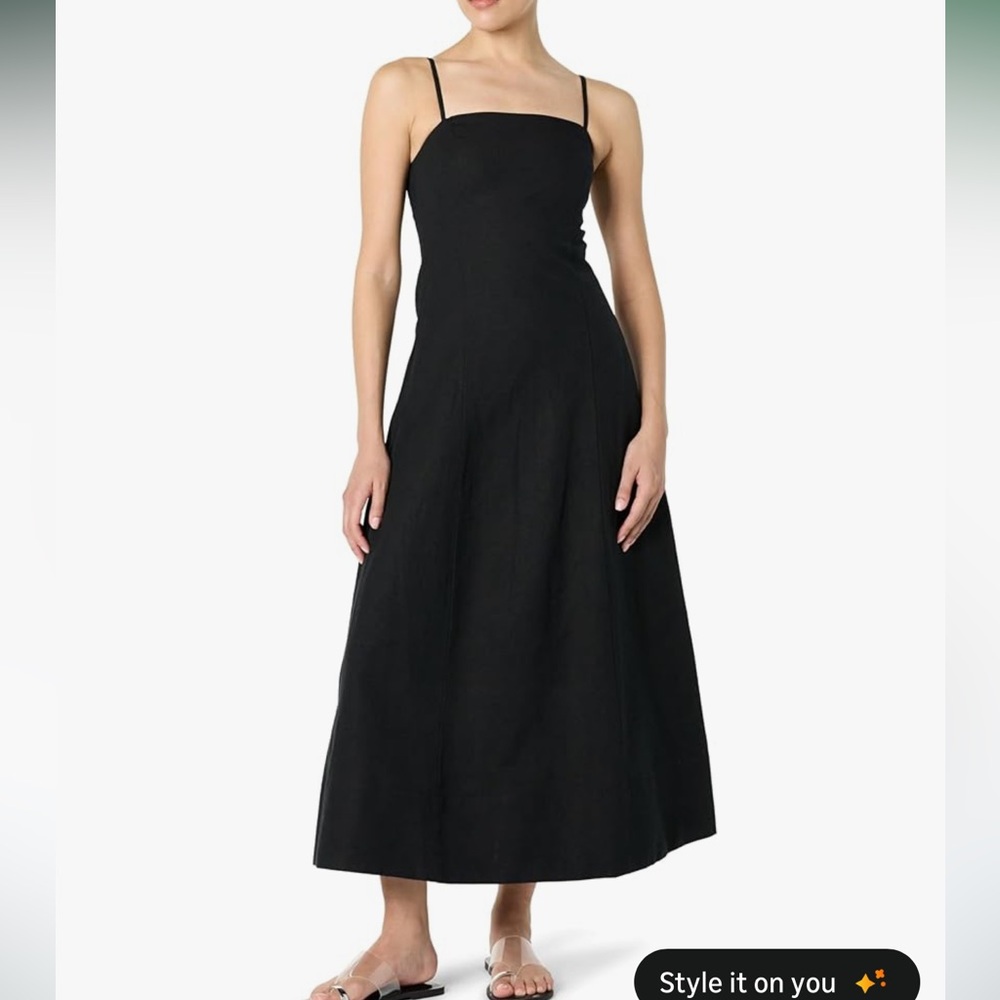 NWT The Drop Womens Daphne Square Neck Linen Maxi Dress (L)